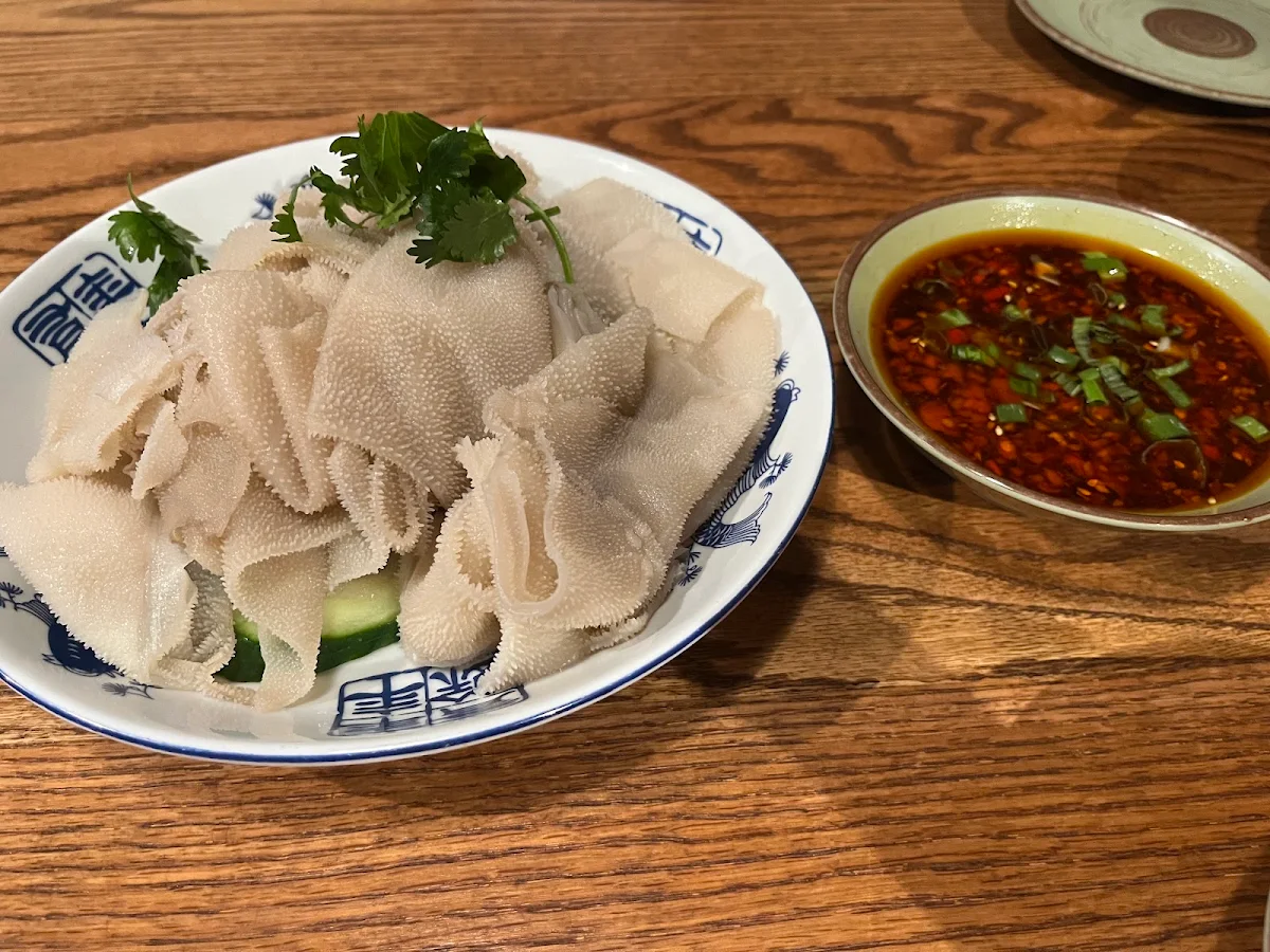 Plain Sliced Beef Tripe with House Special Soy Sauce 蘸水毛肚, Cheng Du Street Food